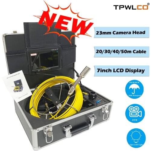 23mm 20/30/40/50m Underwater Pipeline Endoscope Camera Industrial Pumbing Drain Wall Video Camera Recorder 4500mAh
