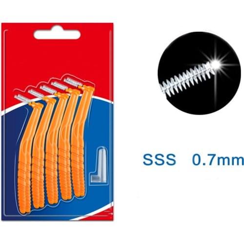 L Shape Push-Pull Interdental Brush 10Pcs/box Dental Tooth Pick Tooth Orthodontic Toothpick ToothBrush Oral Care Tooth Whitening