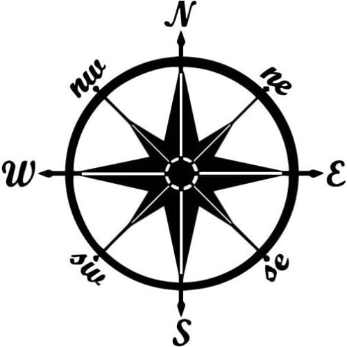 Hot selling creative mountains and compass auto stickers vinyl large art art auto body sticker waterproof automobile parts PVC