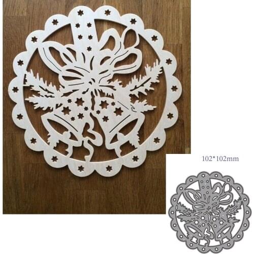 Metal cutting dies cut die mold Christmas bell decoration Scrapbook paper craft knife mould blade punch stencils
