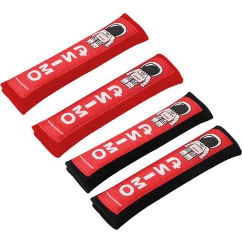 Nylon embroidery for ASIMO robot emblem car seat belt cover cotton shoulder pad for Honda ivic accord gk5 crv auto accessories