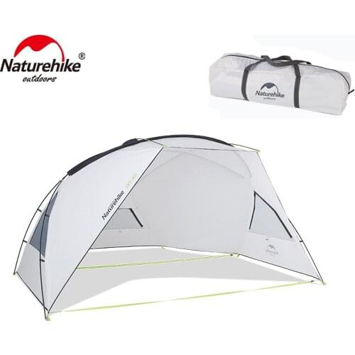 Naturehike GNIE Beach Awning Sunshades UV Protection Tarp With Poles Outdoor Camping Tent Sun Shelter Rainfly UPF40 NH18Z001-P