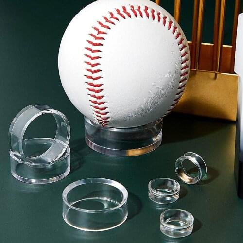 New Softball Acrylic Clear Round Storage Holders Baseball Display Stands Racks Holder Rings Storage Holders Racks