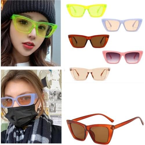 Vintage Small Pink Shades For Women Square Sunglasses 2021 Luxury Designer Rectangle Sun Glasses Female Nude Eyewear UV400