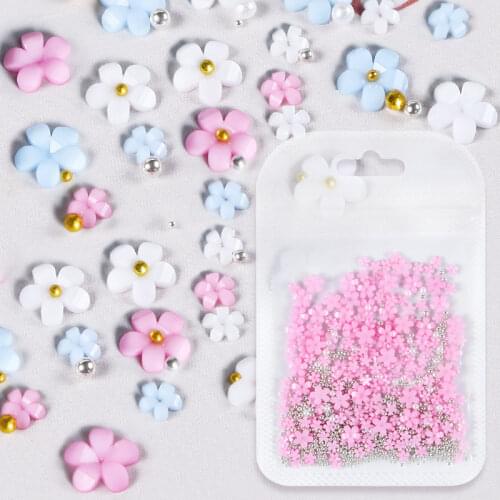 Pink Acrylic Flowers For Resin Fillings Epoxy Resin Mold DIY Accessories Mixed Beads Nail Art Decorations Silicone Mold Fillers
