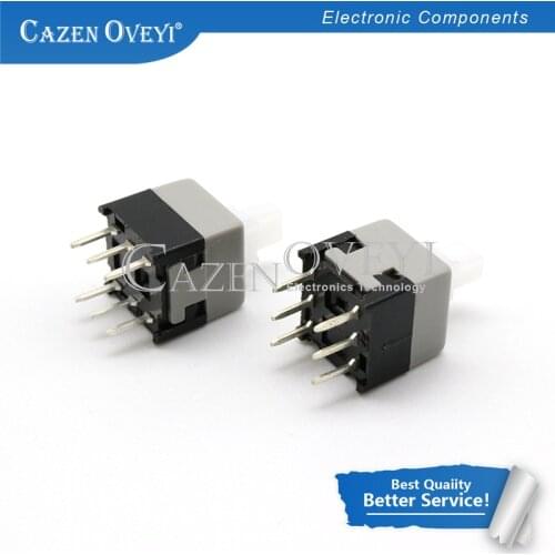 20pcs/lot 8.5X8.5MM 8.5*8.5MM 8.5*8.5 Self-locking Switch DIP 6 Pins Tactile Pushbutton Key Switch Wholesale