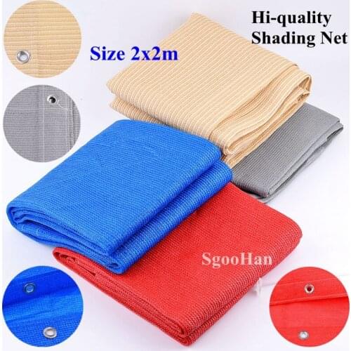 SgooHan 2x2m Anti-UV Sun Shading Net Swimming Pool Shade Cloth Succulent Plant Cover Shelter Sunshade Net Terrace Canopy Sail
