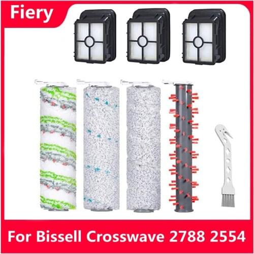 Multi Surface Brush 2554 2787 2788 2785 for Bissell Crosswave Cordless Vacuum Cleaner Area Rug Brush Roll Brush 1866 Filter Part