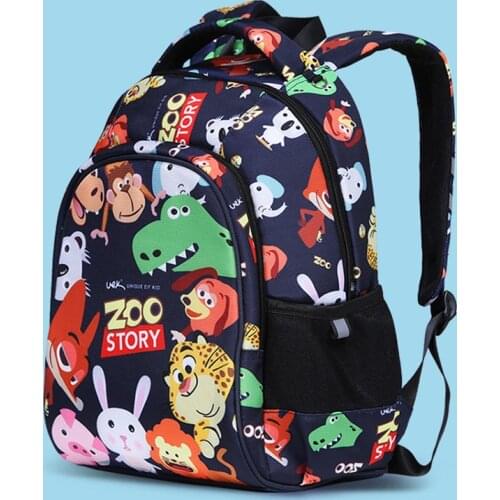 5-9 Years Children School Bags Cartoon Zoo School Backpacks For Boys Girls Book Bag Primary School Student Backpack Kids Satchel