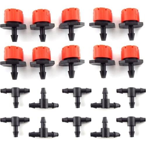 4/7 pe hose water sprinkler Micro Flow Dripper 8 Holes Drip Head Scattering Spray Garden Irrigation Nozzles self watering kit