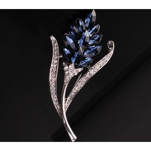TODOX New coloful Crystal Flower high-grade Brooch plant Pins Wedding bouquet Jewelry Corsage Dress Coat Accessories gifts party