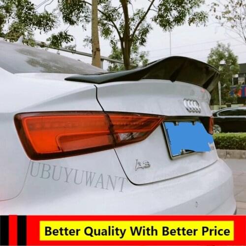 Fit For Audi A3 2015 2016 2017 2018 2019 ABS / Carbon Fiber Exterior Rear Spoiler Tail Trunk Boot Wing Decoration Car Styling