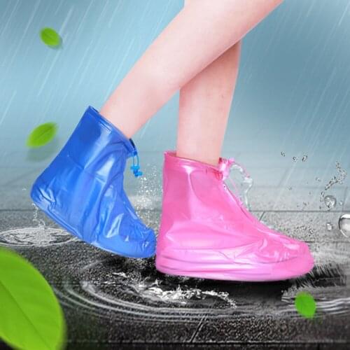 Waterproof Protector Shoes Cover Boot Unisex Zipper Rain Shoe Covers Anti-Slip Rain Shoes Cases Water Shoe Covers Overshoes