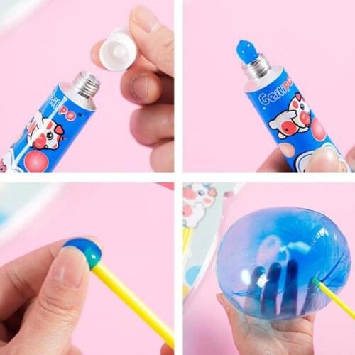 Magic Bubble Glue Toy Blowing Colorful Bubble Ball Plastic Balloon Won't Burst Safe For Kids Boys Girls Gift