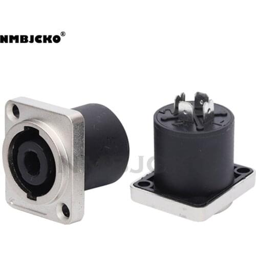 High quality 10pcs/lot NLT4MP 4 Pole Metal Speakon Chassis Socket