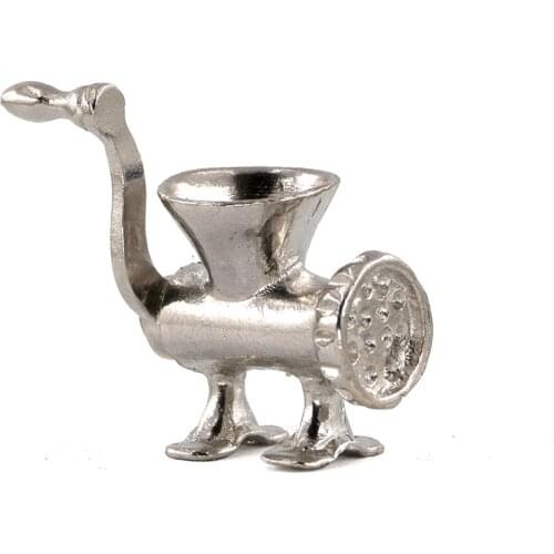 1/12 Doll House Miniature Metal Meat Grinder Chopper Simulation Kitchenware Model Toys for Mini Decoration Dollhouse Accessories