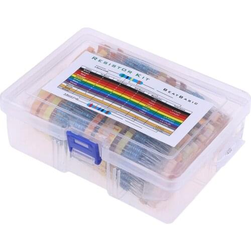 110 values 1100pcs 0.1 ohm -10M ohm 1/2W Metal Film Resistors Assortment Kit