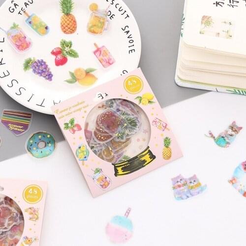 48 pcs/lot Cute Fruit Decorative Scrapbooking Stickers Kawaii Animal Journal Diary Sticker Korean Stationery School Supplies