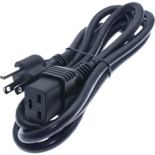 6 ft Heavy Duty 16 AWG Computer Power Cord - NEMA 5-15P to C19 - 16 AWG Power Cable - NEMA 5-15P to IEC 320 C19 Power Cord