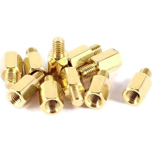 PROMOTION! Hot 10 Pcs PC PCB Motherboard Brass Standoff Hexagonal Spacer M3 7+4mm