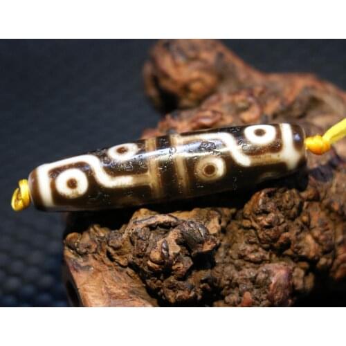 Treasure Power Tibetan Old Agate 12 eye Totem dZi Bead Amulet Timestown UPD1210A