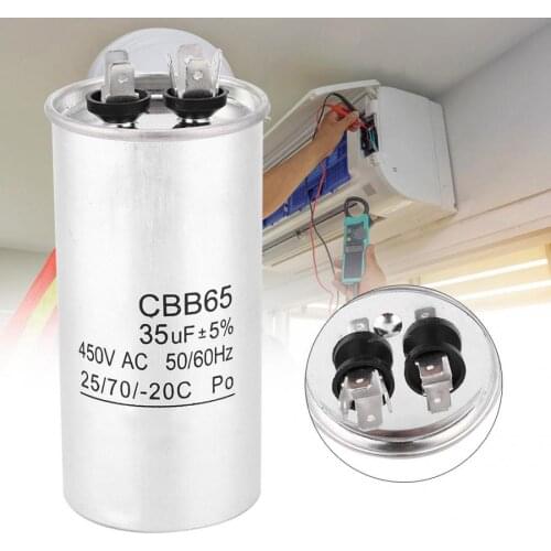 CBB65A 450V 35UF Capacitor Aluminum Foil Air Conditioning Start Capacitor Motor Regulator