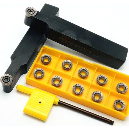 1pcs SRDPN1010H10 SRDPN1212H10 turning tool holder boring bar SRDCN CNC external tool holder + 10PCS RPMT10T3MO carbide insert