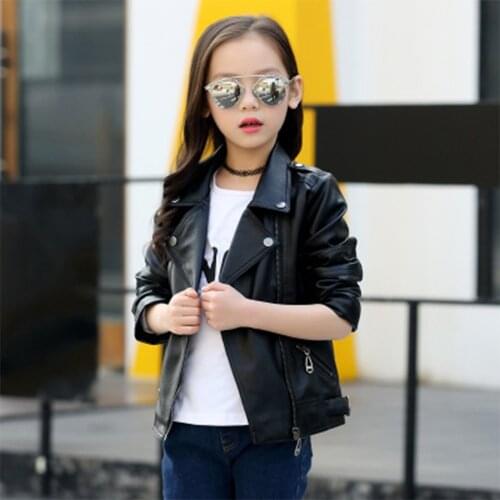 Childrens clothing Spring and autumn style coat new style girls and boys handsome childrens leather jacket