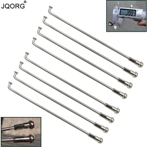 Diameter 4.0 mm J-bend Round Body 8 K Motorcycle Spokes 304 Stainless Steel Material Lighting Sliver Color Motocross Spokes