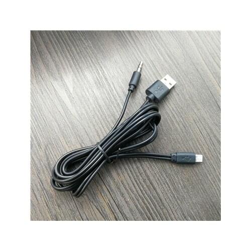 2in1 Cable - Micro USB to USB & 3.5mm Aux Standard Audio Jack Connection Cable - Compatible with many speakers, Mp3 Player