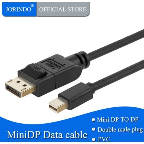 JORINDO Mini DisplayPort to DisplayPort Cable, Gold Plated 3 Feet Mini DP to DP Cable Support 4K Resolution, 0.9M/ Black