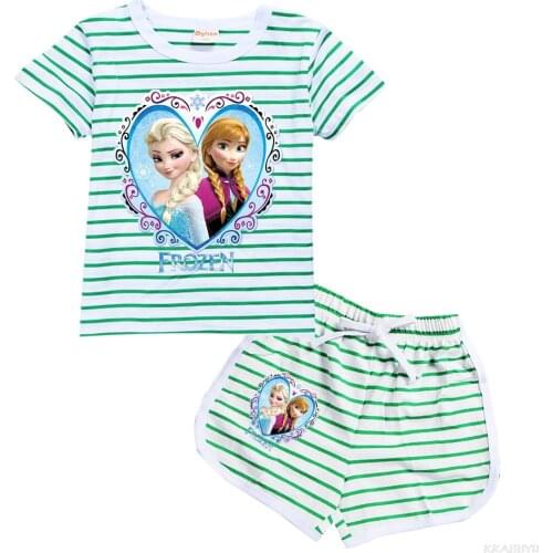Disney Children Clothing Set Boys Summer Frozen T Shirt +Pant 2pcs Sport Suit Toddler Baby Suit Casual Fashion