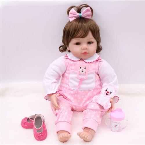 NPKCOLLECTION Reborn 22inch 55cm bebe silicone reborn baby girl dolls lifelike child gift toddler baby doll toys high quality