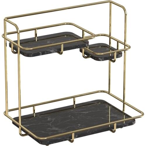 Shelf marble bathroom toilet toilet wash wash gargle receive a case light luxury cosmetic skin care product