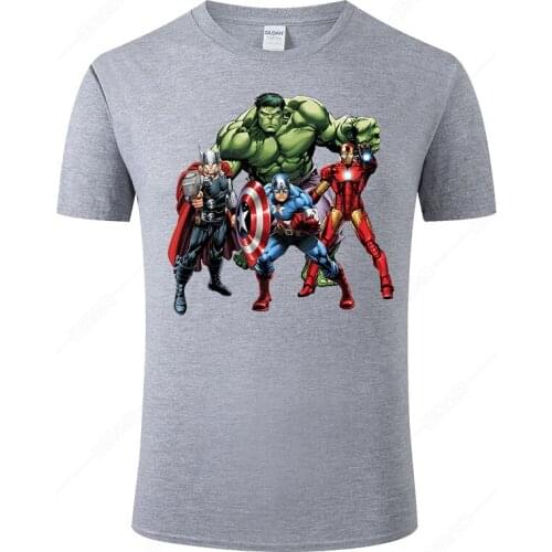 2021 New Marvel The Avengers T Shirt Men Summer Cotton Short Sleeve Print T-Shirt Male Cool Tee Camisa Hombre Unisex Clothes J97