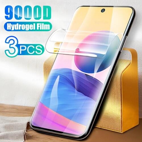 3Pcs Full Cover Soft Hydrogel Film For Xiaomi Redmi Note 10T 5G Phone Screen Protection For Mi Readmi Note10T 10 T 6.5" Not Glas