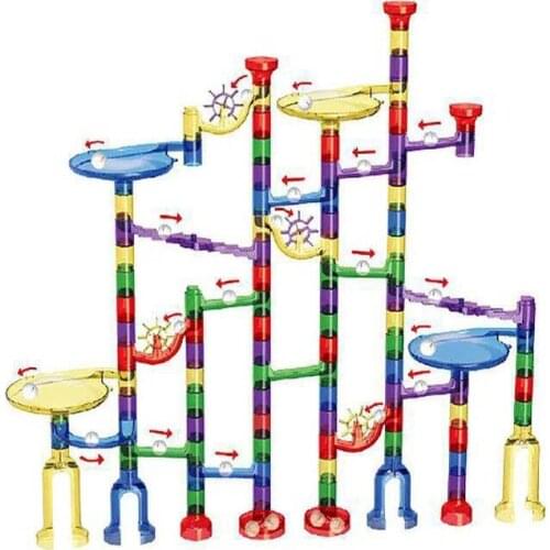 80/122 Pcs Marble Run Set Toys for Boys Girls, Construction Building Blocks Toys Marble Maze Game Christmas Toys Gifts for Kid
