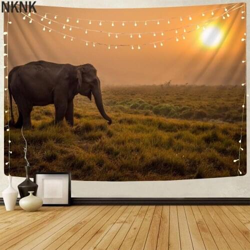 NKNK Elephant Tapestry Animal Wall Tapestry Psychedelic Tapestries Landscape Home Tapestrys Wall Hanging Boho decor Witchcraft