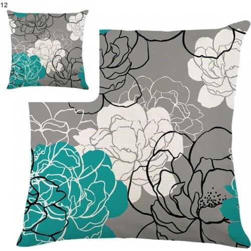 Fresh Multi-Use Swimming Pool Chair Pillowcase Polyester Pillowslip Flower Print for Farmhouse