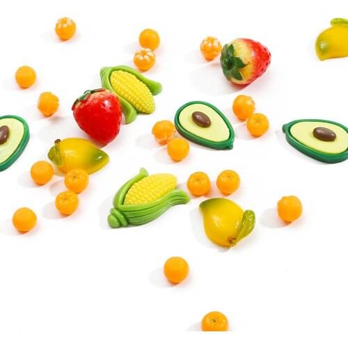 New Arrival 1Pc DIY Jewelry Accessories Resin Miniature Artificial Fruit Handicrafts For Making Hairpins Handmade Decorations