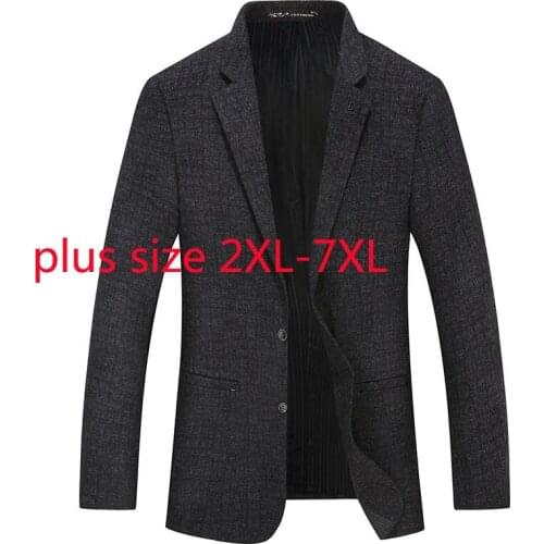 New Arrival Fashion Suepr Large Men Spring And Autumn Blazers Suit Single Breasted Casual Plus Size 2XL 3XL 4XL 5XL 6XL 7XL