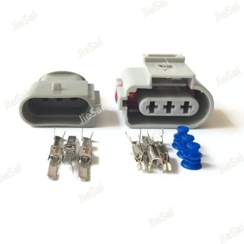 1J09737236 1J0973723G 3 Pin3.5 Auto Fog Lamp Light Socket Crankshaft Sensor Connector Female Male With Terminals For VW