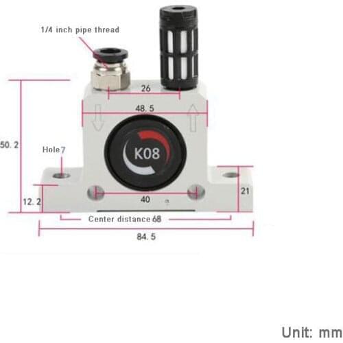SHUYI K 08 Mini Pneumatic Industrial Construct Ball Vibrator for Hopper Material Handing Vibrating Screen bin drum