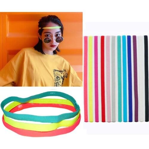 1 pc Women Men yoga hair bands Sports headband girls sport Anti-slip Elastic Rubber Sweatband Football Running headwear