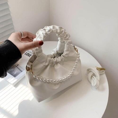 Crossbody Bags for Women Shoulder Bag Designer Handbag Purse Cloud Beaded Women Bag Folds Fashion All-match 2021 New PU Leather