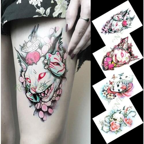 Waterproof Temporary Tattoo Sticker magic cat skull color tatto flash tatoo fake tattoos for men women
