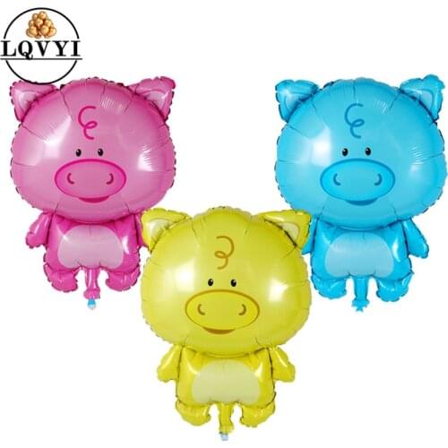 1pc Pig Foil Balloons Birthday Party Decorations Kids Toys Baby Shower Girls Inflatable Animal Balloon Supplies piggy Air Globos