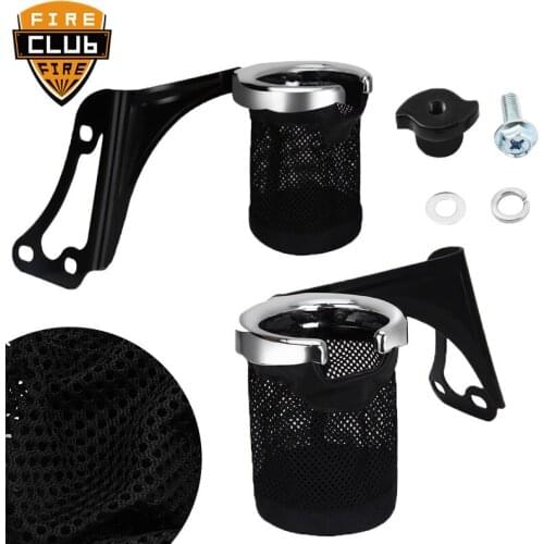 Rear Drink Cup Holder Passenger Bottle Bracket For Harley Road Glide Electra Glide FLHTCU Tri Glide 1997-2013