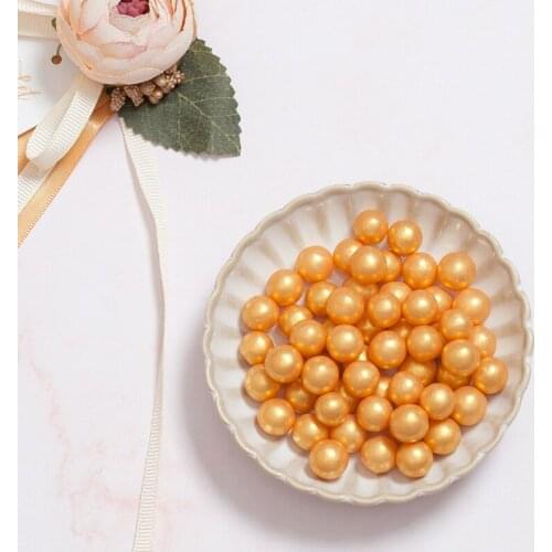 Gold Beads Pearl Sugar Ball Fondant Cake Baking Sprinkles Gold Ball Decoration