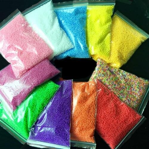 1pack Polystyrene Styrofoam Balls Bottle DIY Snow Mud Particles Accessories Slime Balls Small Tiny Foam Beads Ballon Foam Filler